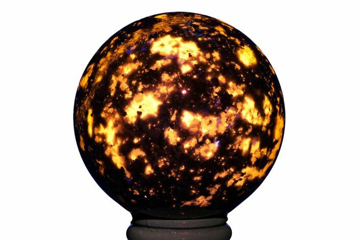 Fluorescent, Sodalite-Syenite Sphere - China #222894